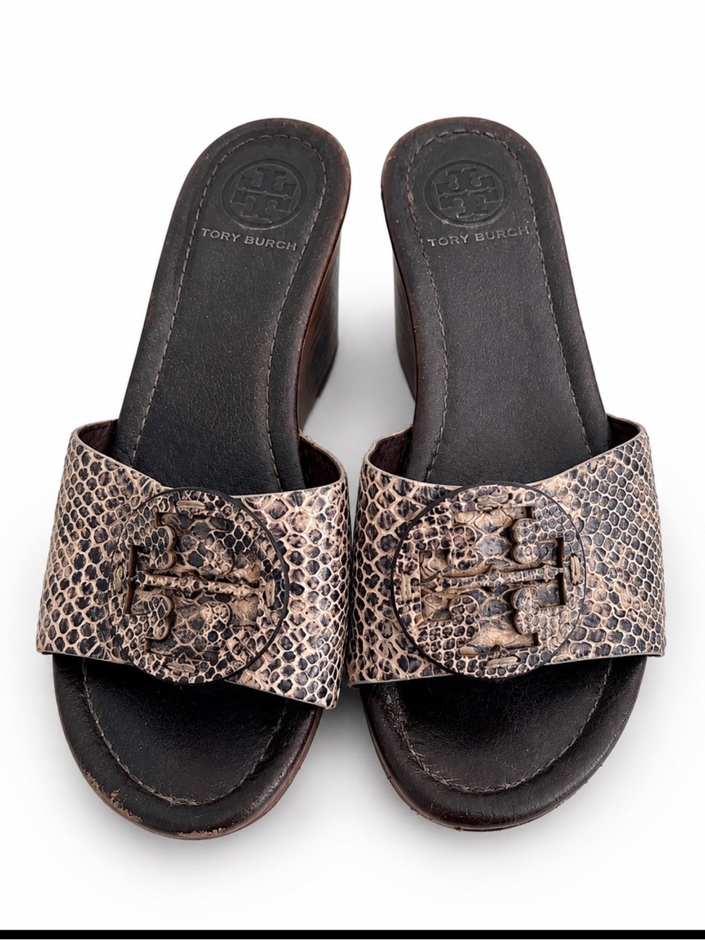 Tory Burch Wedge sandal snakeskin size 7